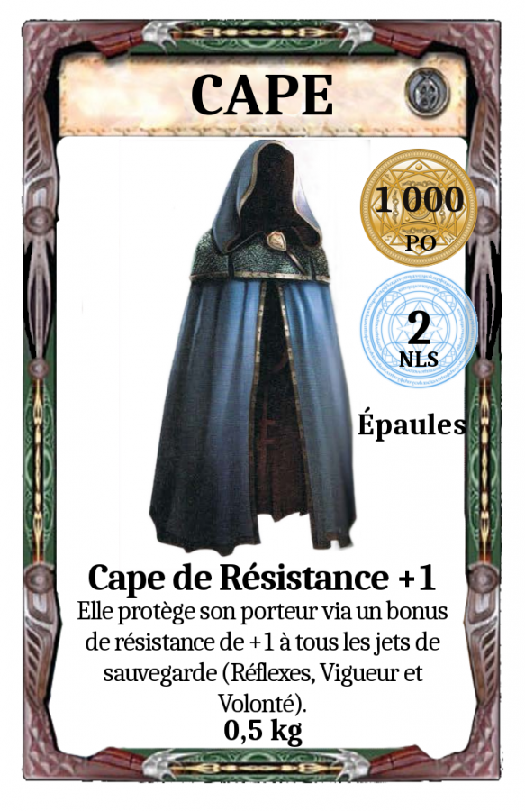 Cape de résistance +1